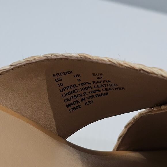 NEW Lauren Ralph Lauren Freddi Sandal Slide Slip On Raffia Size 10 - Picture 13 of 14